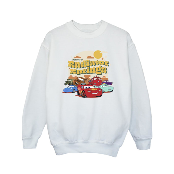 Disney Girls Cars Radiator Springs Group Sweatshirt 12-13 år White 12-13 Years