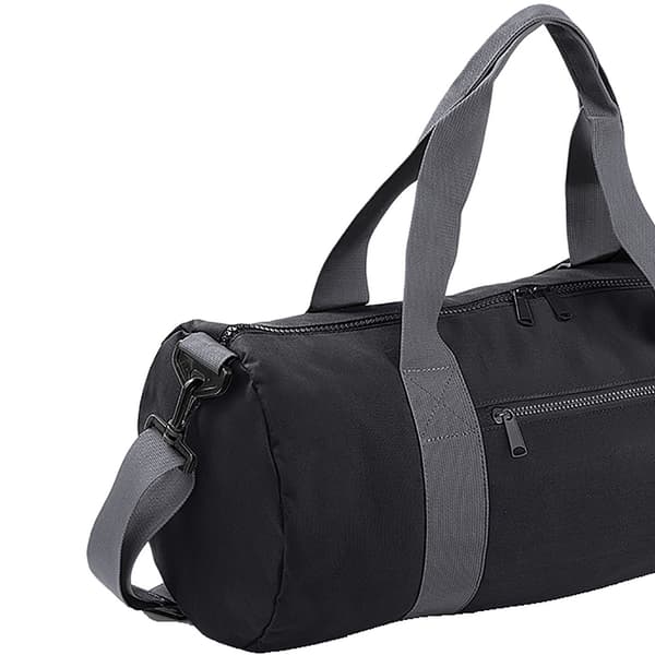 Bagbase Plain Varsity Barrel / Duffelväska (20 liter) (2-pack) Black/Grey One Size