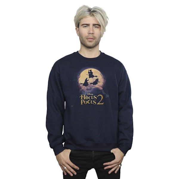 Disney Hocus Pocus Häxorna Flygande Sweatshirt XXL Marinblå Navy Blue XXL