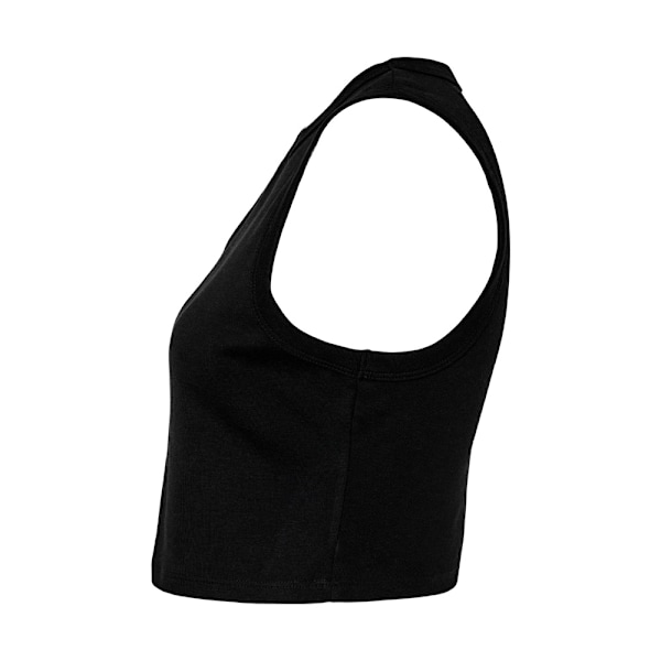 Bella + Canvas Dam/Kvinnor Enfärgad Micro-Rib Muscle Crop Top XS Solid Black XS