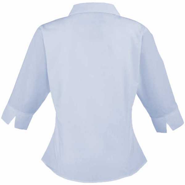 Premier Dam/Dam Poplin 3/4 Ärmsblus 20 Ljusblå Light Blue 20