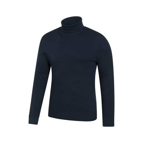 Mountain Warehouse Herr Meribel Bomulls Termisk Topp 3XL Marinblå Navy 3XL