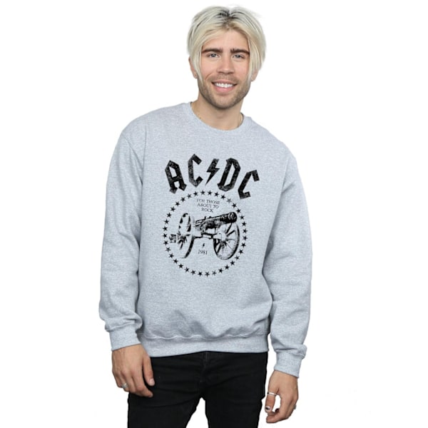 AC/DC We Salute You Cannon Sweatshirt S Sports Grey Sports Grey S