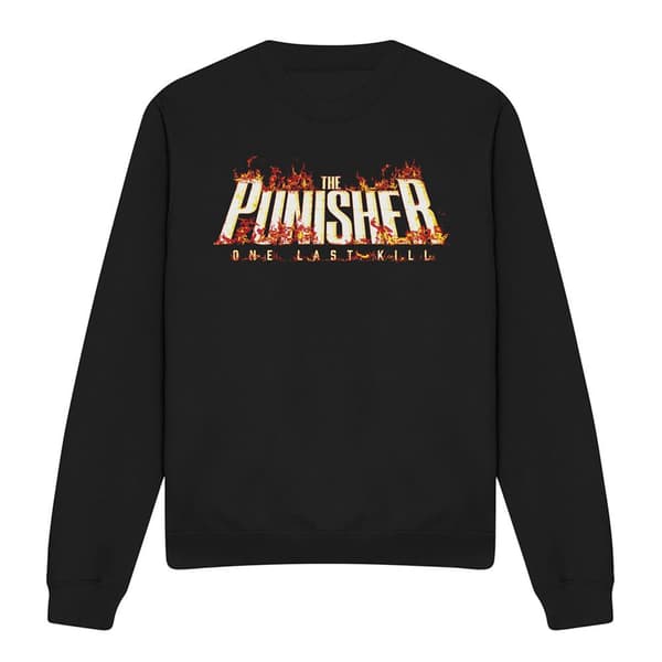 The Punisher: One Last Kill Unisex Vuxen Brinnande Logotyp Långärmad Black L