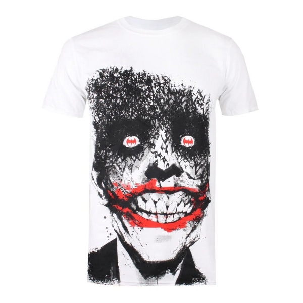 Batman Herr Logotyp T-shirt XL Vit/Svart/Röd White/Black/Red XL