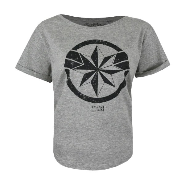 Captain Marvel Logotyp T-shirt dam/dam XL Vit White XL