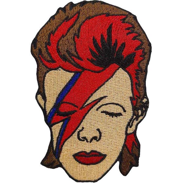 David Bowie Ziggy Face Patch One Size Röd/Brun/Svart Red/Brown/Black One Size