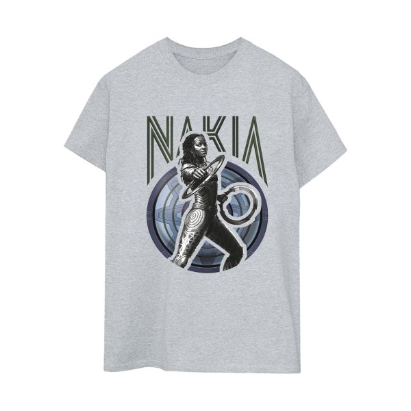 Marvel Dam/Damer Wakanda Forever Nakia Shield Bomull Boyfriend T-shirt XL Sports Grey Sports Grey XL