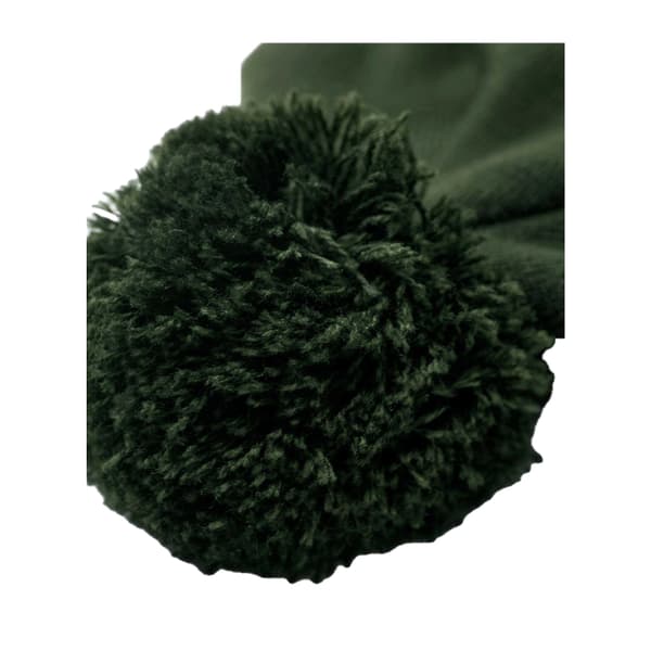 Beechfield Pom Pom Appliqué Patch Mössa En Storlek Olivgrön/Vit Olive Green/White One Size
