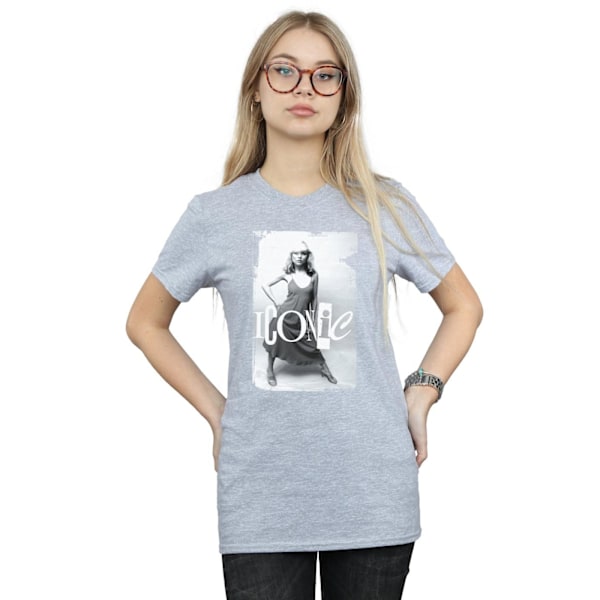 Debbie Harry Dam/Damer Ikonisk Foto Bomull Boyfriend T-Shir Sports Grey 3XL