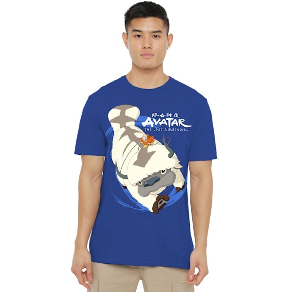 Avatar: The Last Airbender Unisex Vuxen In Flight Appa T-Shirt Royal Blue L