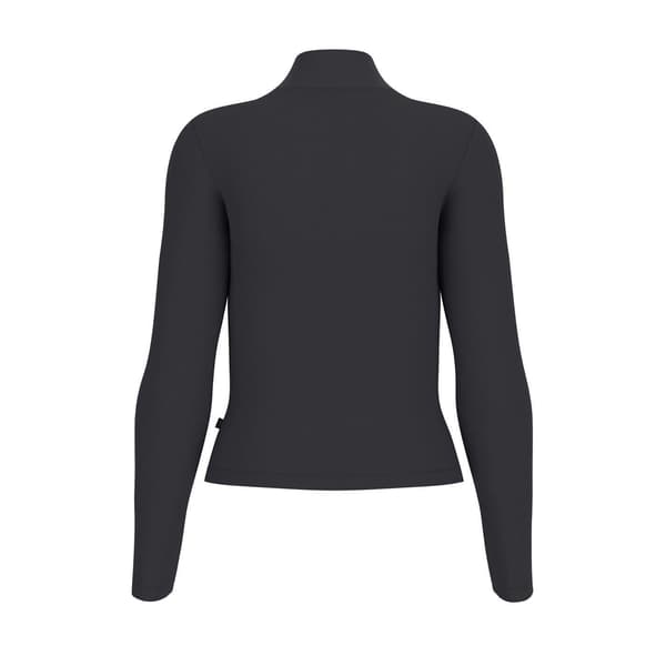 Guess Dam/Dam Text Logotyp Ribbad Slim Turtleneck 10 UK Jet Jet Black 10 UK