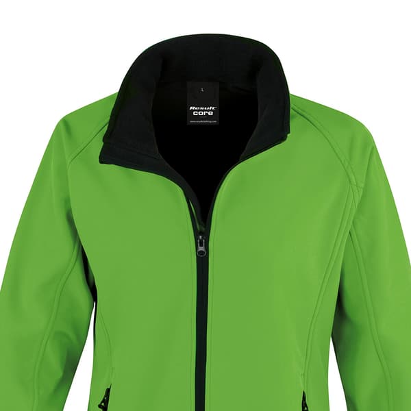 Result Core Dam/Dam Softshelljacka för Tryck M Vivid G Vivid Green/Black M