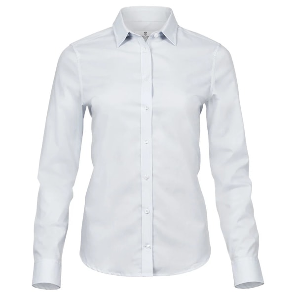 Tee Jays Dam/Dam Stretch Luxury Långärmad Poplin Shirt White 3XL