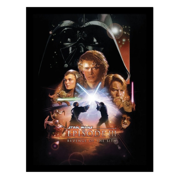 Star Wars Episod III Inramad affisch 40cm x 30cm Flerfärgad Multicoloured 40cm x 30cm