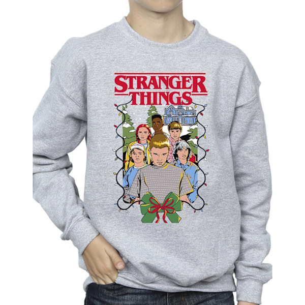 Netflix Boys Stranger Things Jul Affisch Sweatshirt 9-11 år Sports Grey 9-11 Years