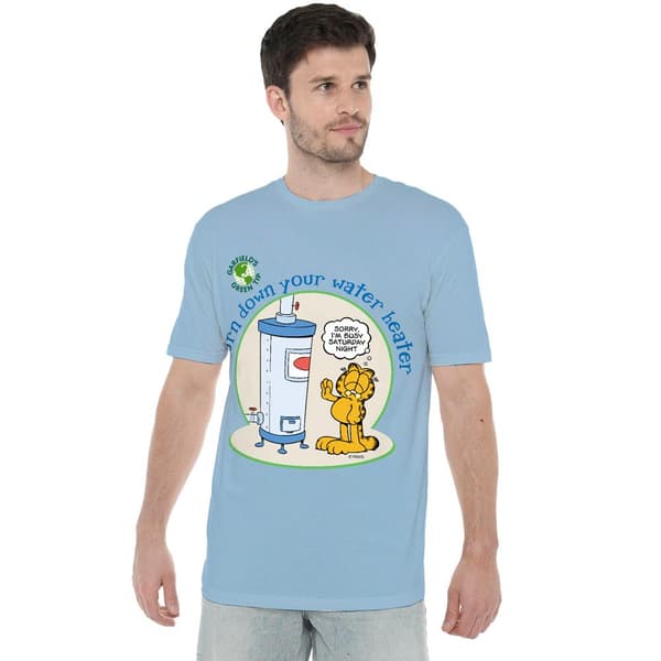 Garfield Herr Plant A Tree T-Shirt S Ljusblå Light Blue S