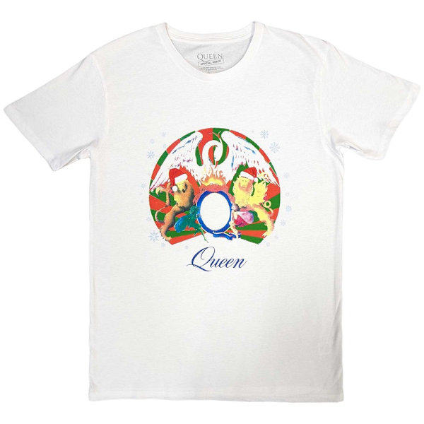 Queen Unisex Vuxen Snowflake Crest T-Shirt L Vit White L