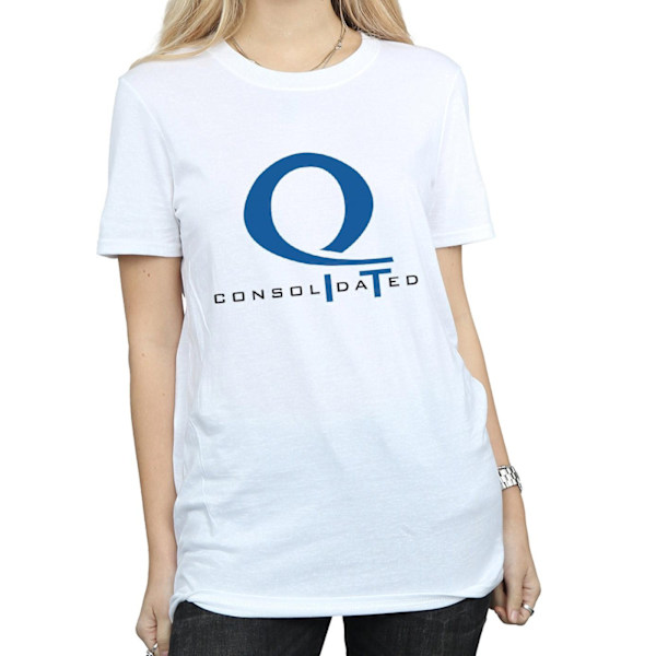 DC Comics Dam/Kvinnor Arrow Queen Consolidated Logo Bomull Boyfriend T-Shirt White 3XL
