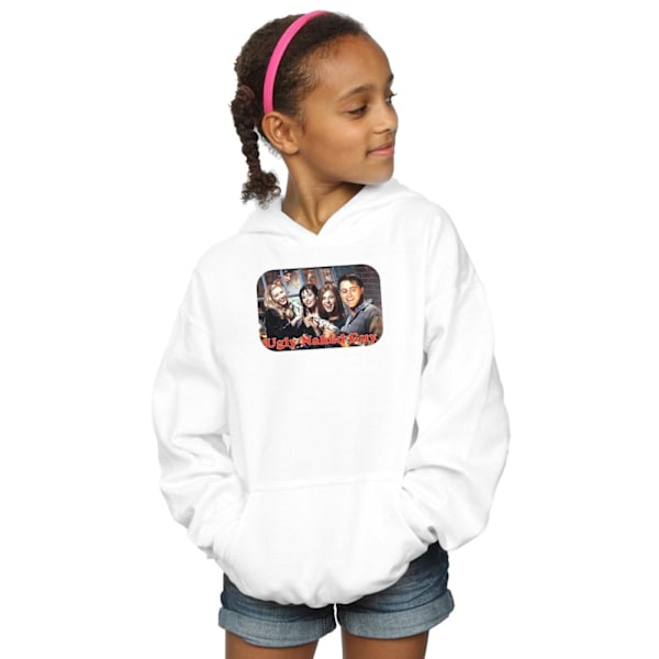 Friends Girls Ugly Naked Guy Hoodie 5-6 år Vit White 5-6 Years