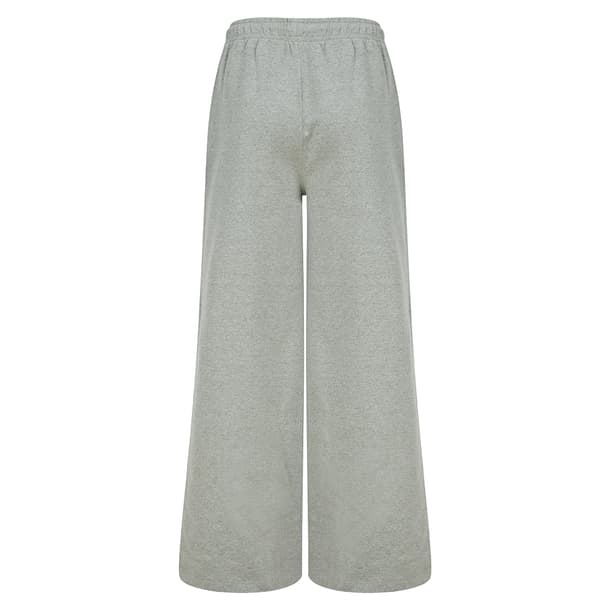 Skinni Fit Dam/Kvinnor Hållbara Joggingbyxor med Vida Ben M Heather Grey M