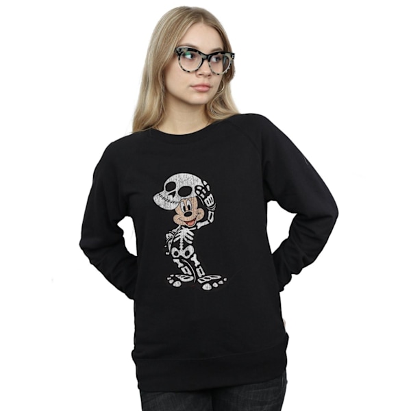 Disney Dam/Kvinnor Mickey Mouse Skelett Sweatshirt XXL Svart Black XXL