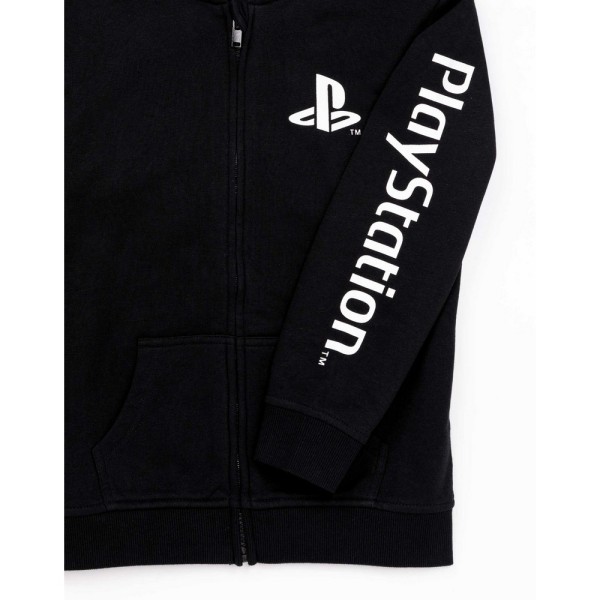 Playstation hoodie för barn/barn 5-6 år svart/vit Black/White/Blue 5-6 Years