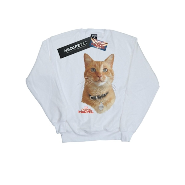 Marvel Dam/Kvinnor Captain Marvel Goose Foto Sweatshirt S Vit White S