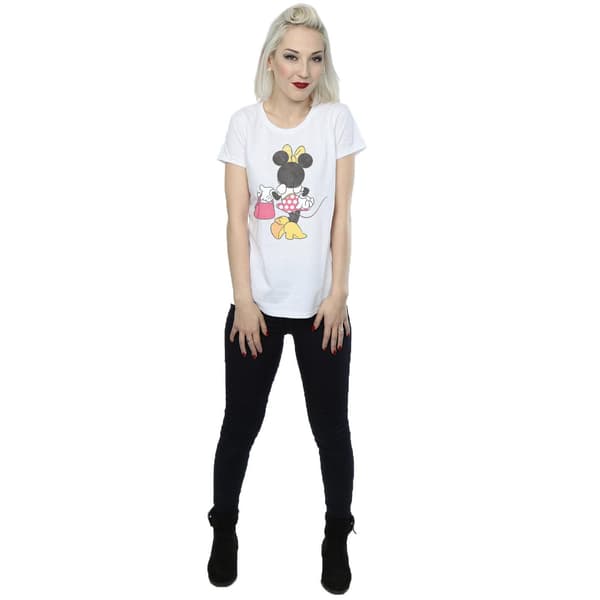 Disney Dam/Dam Minnie Mouse Rygg Pose Bomulls T-shirt L Vit White L