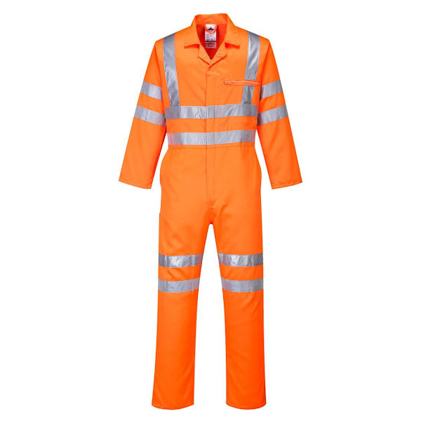 Portwest Unisex Adult Service Polycotton Hi-Vis Overalls M R Orange Orange M R