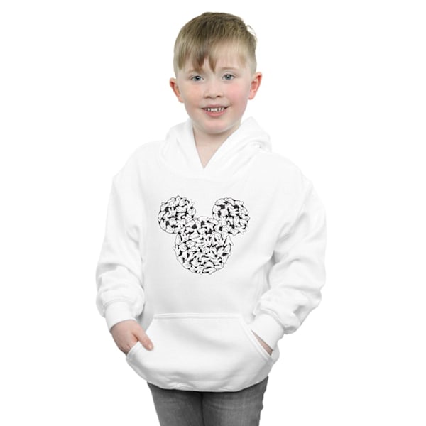 Disney Pojkar Musse Pigg Huvud Av Händer Hoodie 7-8 År Vit White 7-8 Years