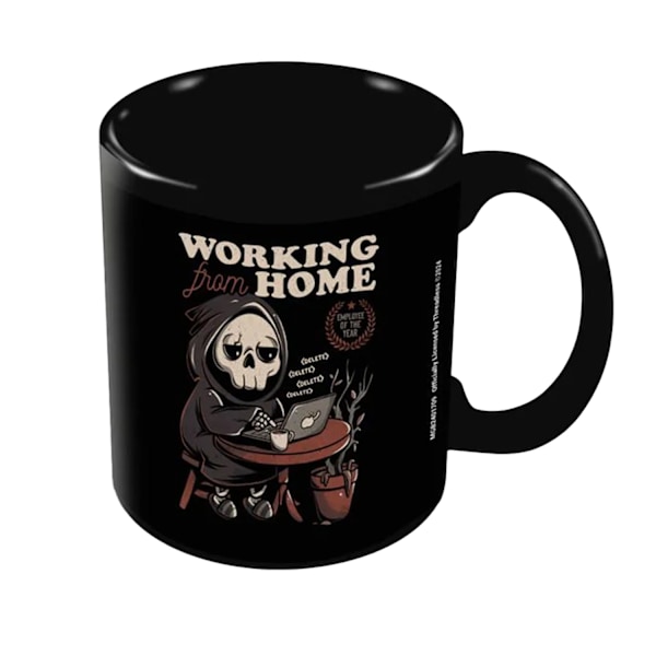 Threadless Working From Home Reaper Mugg One Size Svart Black One Size