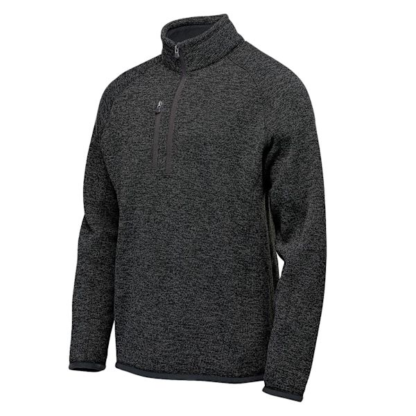 Stormtech Herr Avalante Heather Quarter Zip Fleece Top 4XL Svart Black 4XL