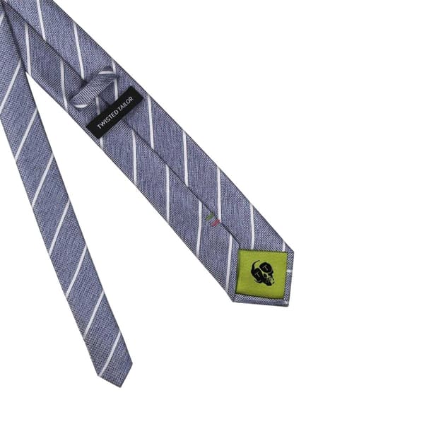 Twisted Tailor Kontrastrandig Slips En Storlek Blå Blue One Size