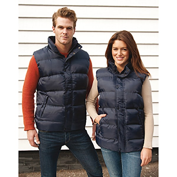 Result Core Nova Lux Vadderad Fleecefodrad Väst Navy Blue M