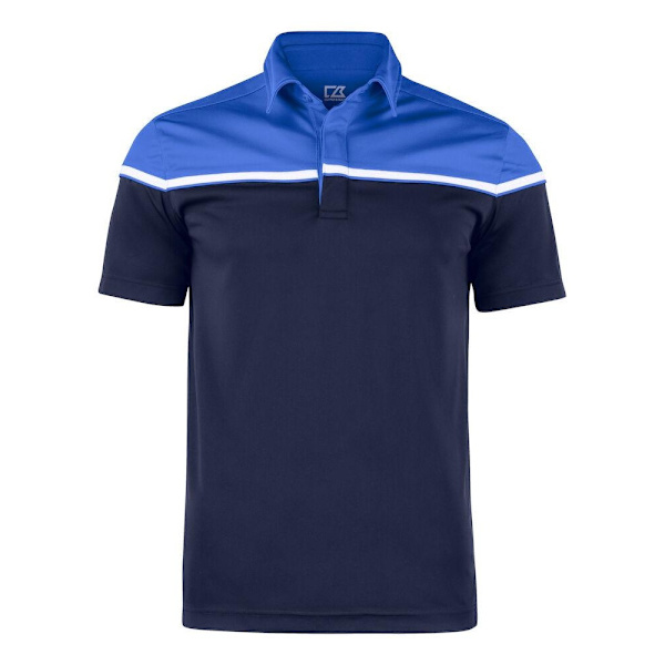 Cutter & Buck Seaback Pikétröja för män XL Mörk Marinblå/Kungsblå Dark Navy/Royal Blue XL