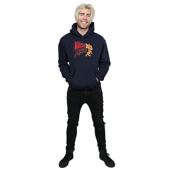 Tom And Jerry Herr Macho Mouse Hoodie L Marinblå Navy Blue L
