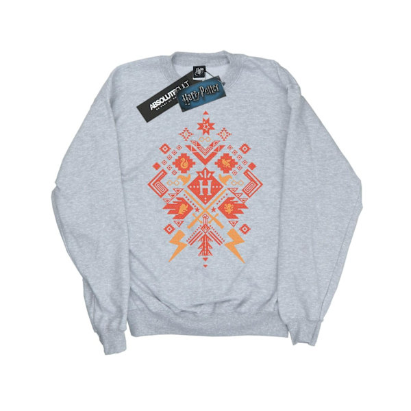 Harry Potter Pojkar Jul Fair Isle Sweatshirt 12-13 År Sp Sports Grey 12-13 Years