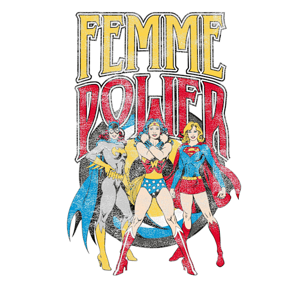 DC Comics Unisex Vuxen Femme Power Wonder Woman T-Shirt M Blå Blue M