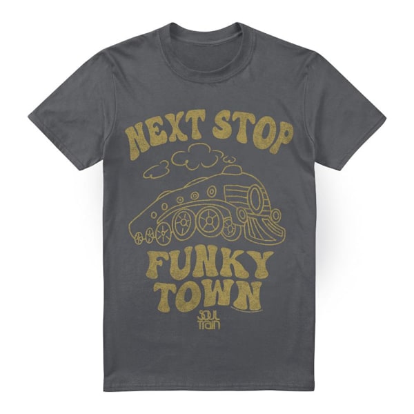 BET Herr Soul Train Next Stop T-Shirt 4XL Kolgrå Charcoal 4XL
