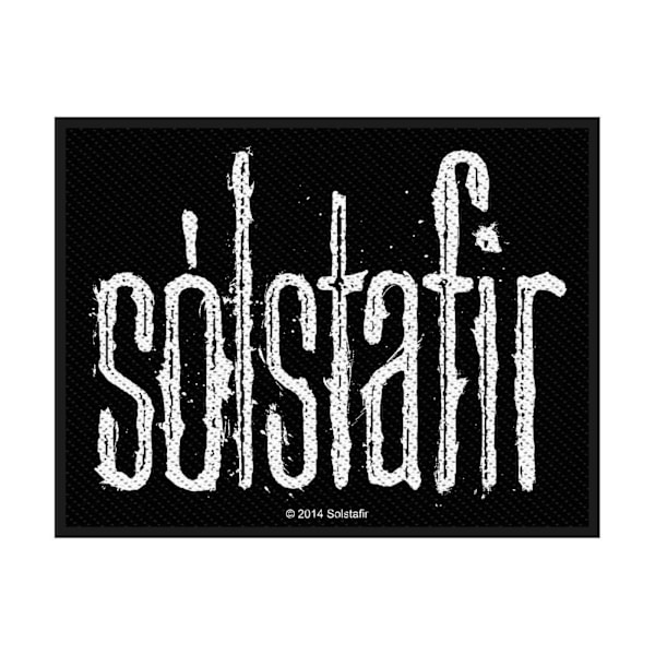 Solstafir Logo Standard Patch One Size Svart/Vit Black/White One Size