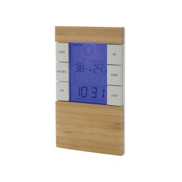 XD Collection Utah Digital skrivbordsklocka i bambu, en storlek, brun Brown One Size