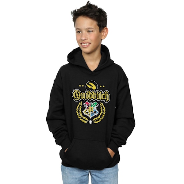 Harry Potter Pojkar Quidditch Crest Hoodie 9-11 År Svart Black 9-11 Years