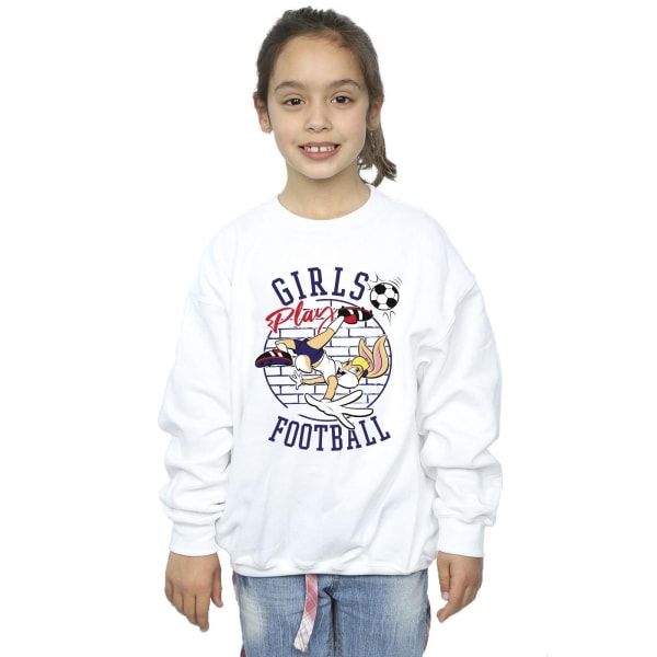 Looney Tunes Girls Lola Bunny Girls Spela Fotboll Sweatshirt 5- White 5-6 Years