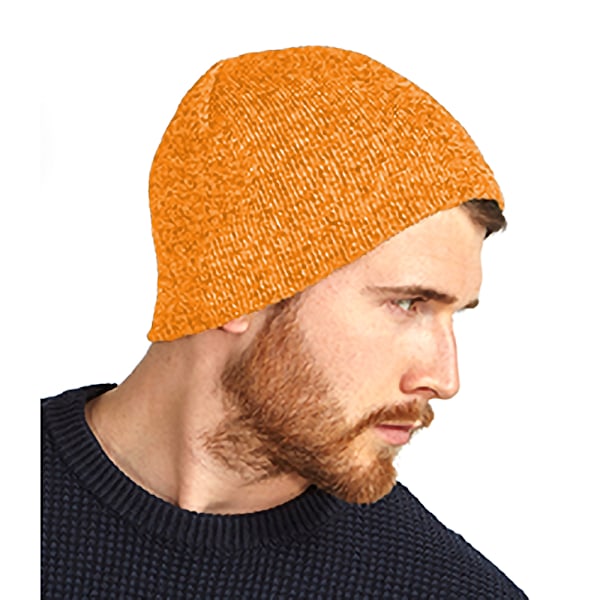 Beechfield enfärgad basmössa i stickad vintermodell, en storlek, fluor Fluorescent Orange One Size