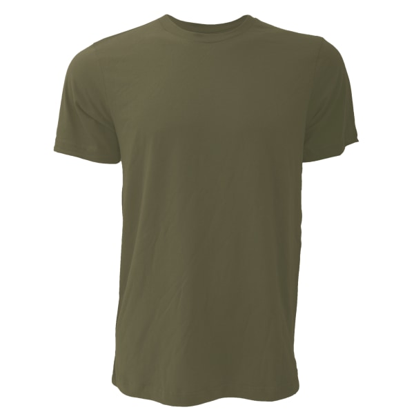 Canvas unisex jersey T-shirt med rund hals / kortärmad herr T-Sh Military Green L