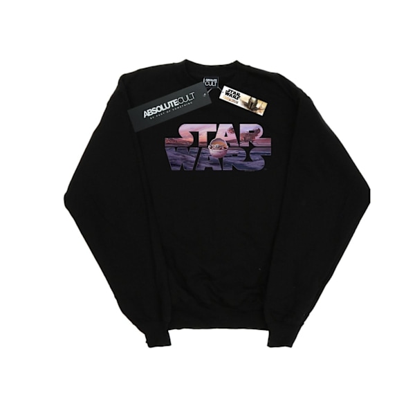 Star Wars Tjej The Mandalorian The Child Logo Sweatshirt 7-8 År Black 7-8 Years