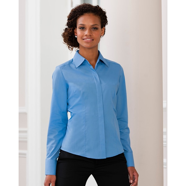 Russell Collection Dam/Kvinna Långärmad Poly-Bomull Easy C Corporate Blue XL
