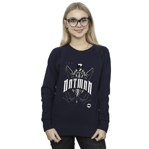 Batman Dam/Dam Bat Skelett Sweatshirt M Marinblå Navy Blue M