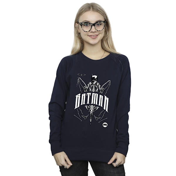 Batman Dam/Dam Bat Skelett Sweatshirt XL Marinblå Navy Blue XL